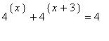 4^{x}+4^{x+3} = 4