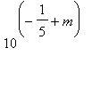 10^(-1/5+m)