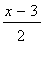 (x-3)/2