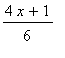 (4*x+1)/6