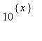 10^{x}