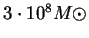$3\cdot 10^8 M\odot$
