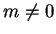 $m\ne 0$