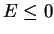 $E\le 0$