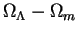 $\Omega_{\Lambda} -
\Omega_m$