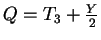 $Q = T_3 + \frac{Y}{2}$