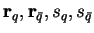${\bf r}_q, {\bf r}_{\bar q}, s_q,
s_{\bar q}$