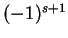 $(-1)^{s+1}$