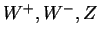 $W^+, W^-, Z$