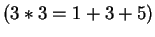 $(3*3 = 1+3+5)$