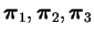${\mbox{\boldmath$\pi$}}_1,{\mbox{\boldmath$\pi$}}_2,{\mbox{\boldmath$\pi$}}_3$