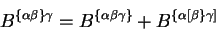 \begin{displaymath}B^{\left\{\alpha\beta\right\}\gamma} =
B^{\left\{\alpha\beta\...
...a\right\}} +
B^{\left\{\alpha\left[\beta\right\}\gamma\right]} \end{displaymath}