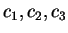 $c_1,c_2,c_3$
