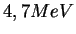 $4,7 MeV$