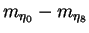 $m_{\eta_0} - m_{\eta_8}$