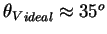 ${\theta_V}_{ideal}\approx 35^o$