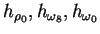 $h_{\rho_0},
h_{\omega_8}, h_{\omega_0}$